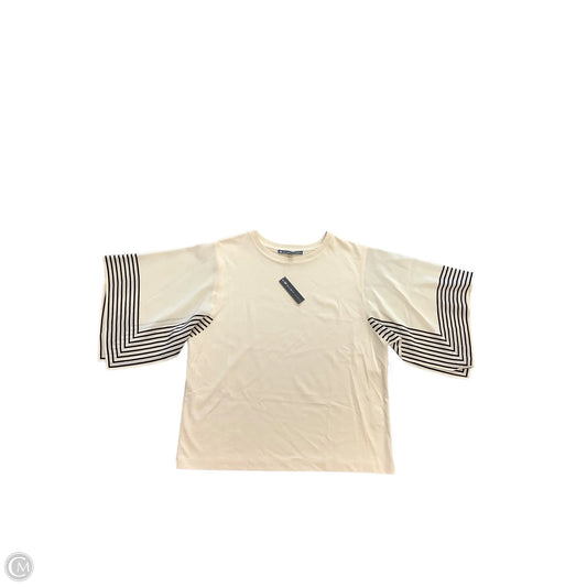 Top Short Sleeve By Elliott Lauren In Tan, Size: S