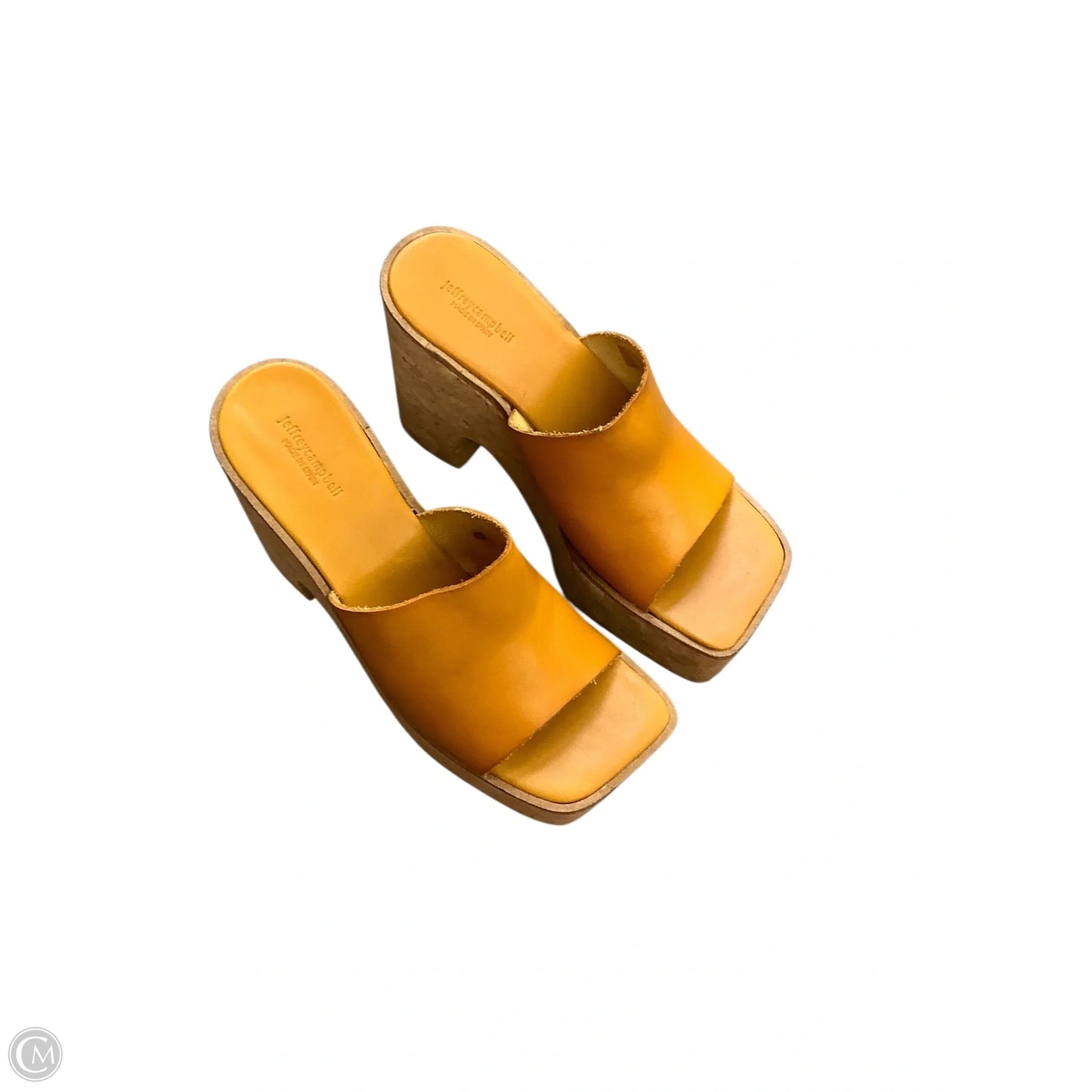 Sandals Heels Platform By Jeffery Campbell In Gold, Size: 9