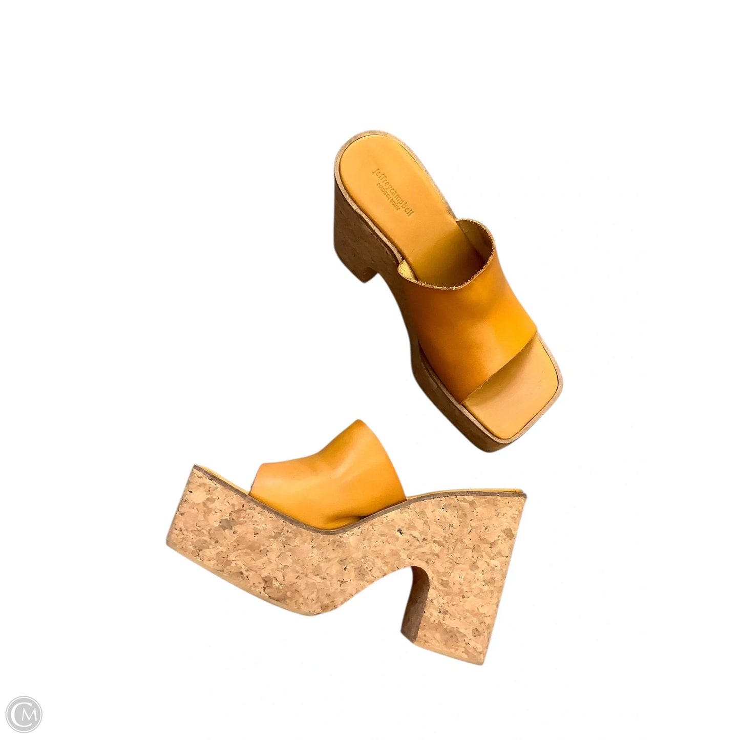 Sandals Heels Platform By Jeffery Campbell In Gold, Size: 9