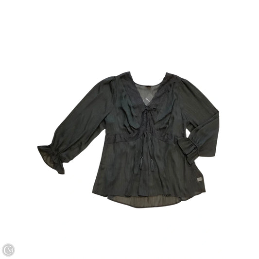 Blouse Long Sleeve By Torrid In Black, Size: 3x(22-24)