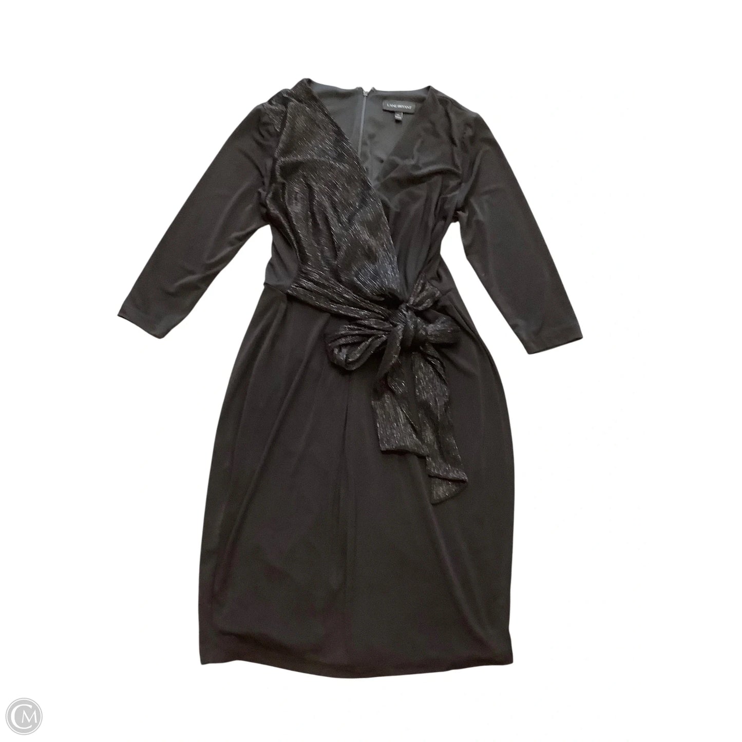 Dress Party Midi By Lane Bryant In Black, Size: 14