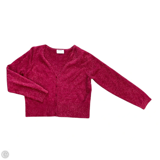 Sweater Cardigan By Old Navy In Red, Size: L