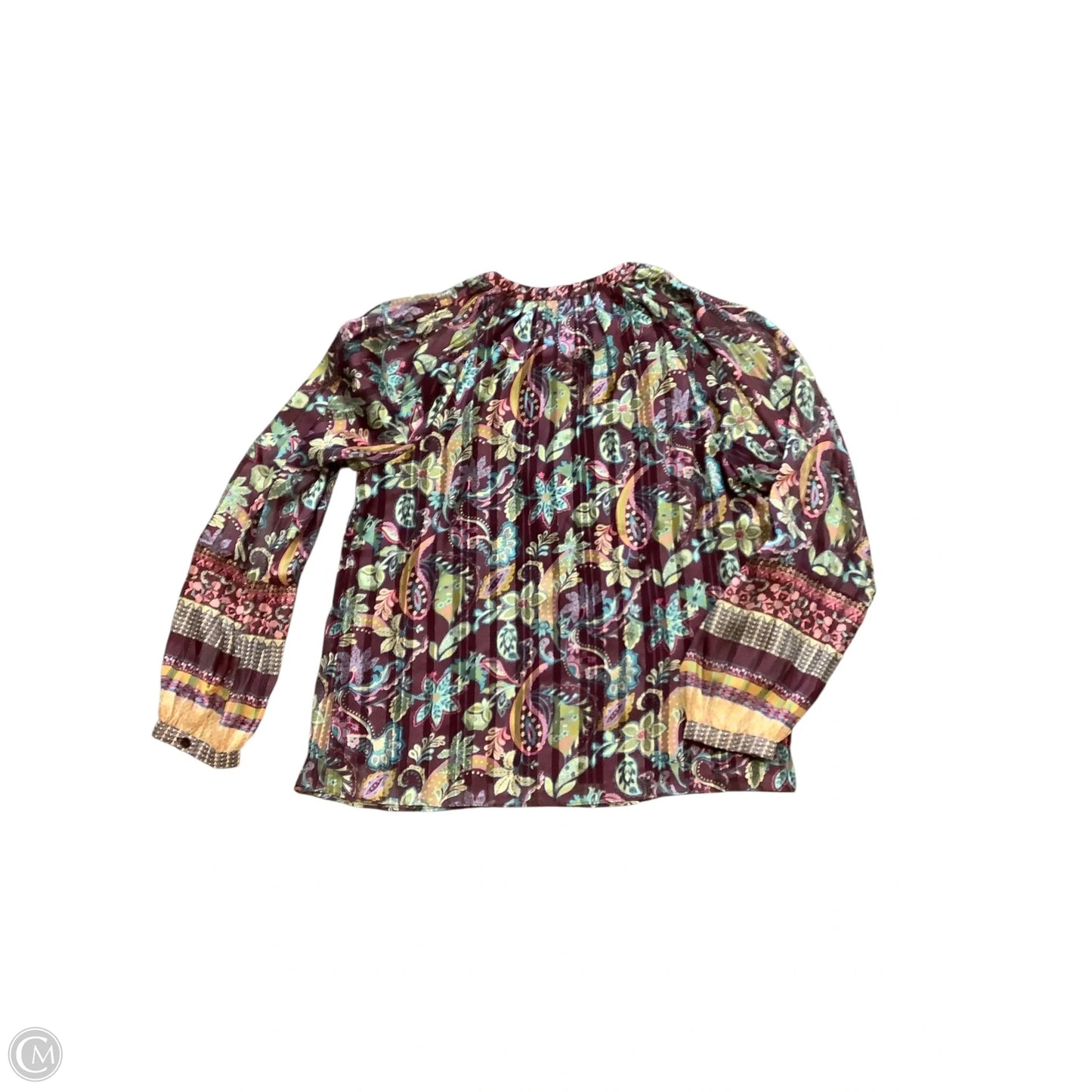 Blouse Long Sleeve By Current Air In Purple, Size: M