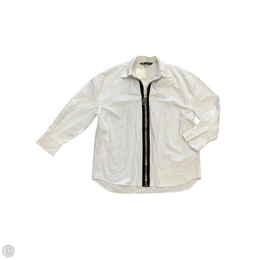 Blouse Long Sleeve By Zara In Yellow, Size: S