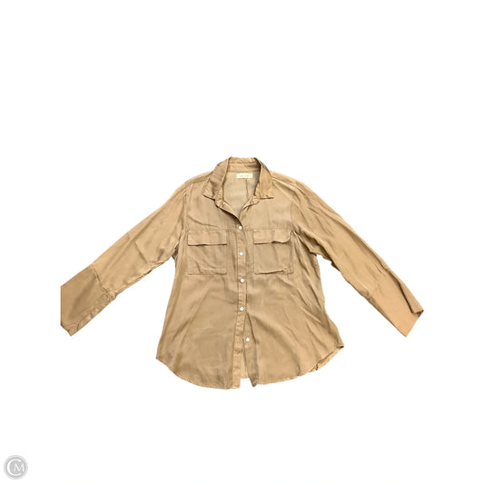 Blouse Long Sleeve By Bella Dahl In Gold, Size: L
