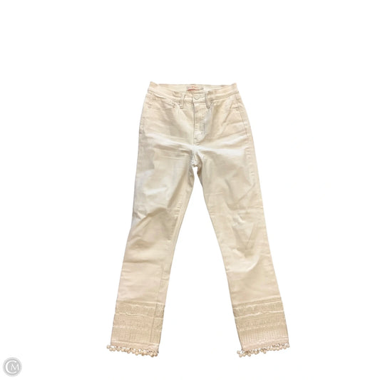 Jeans Designer By Tory Burch In Cream, Size: 4
