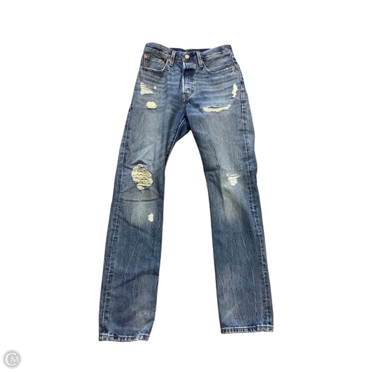 Jeans Straight By Levis In Blue Denim, Size: 4