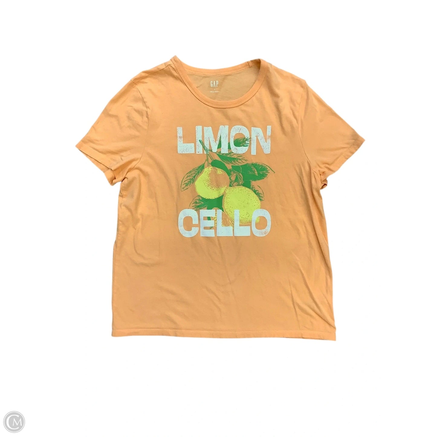 Top Short Sleeve Basic By Gap In Orange, Size: L
