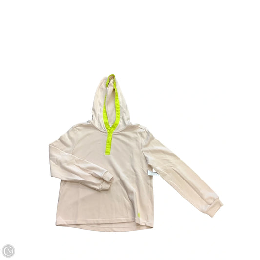 Athletic Sweatshirt Hoodie By Adidas In Tan, Size: M