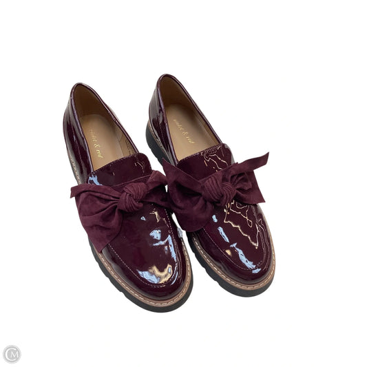 Shoes Flats By Cma In Maroon, Size: 9.5
