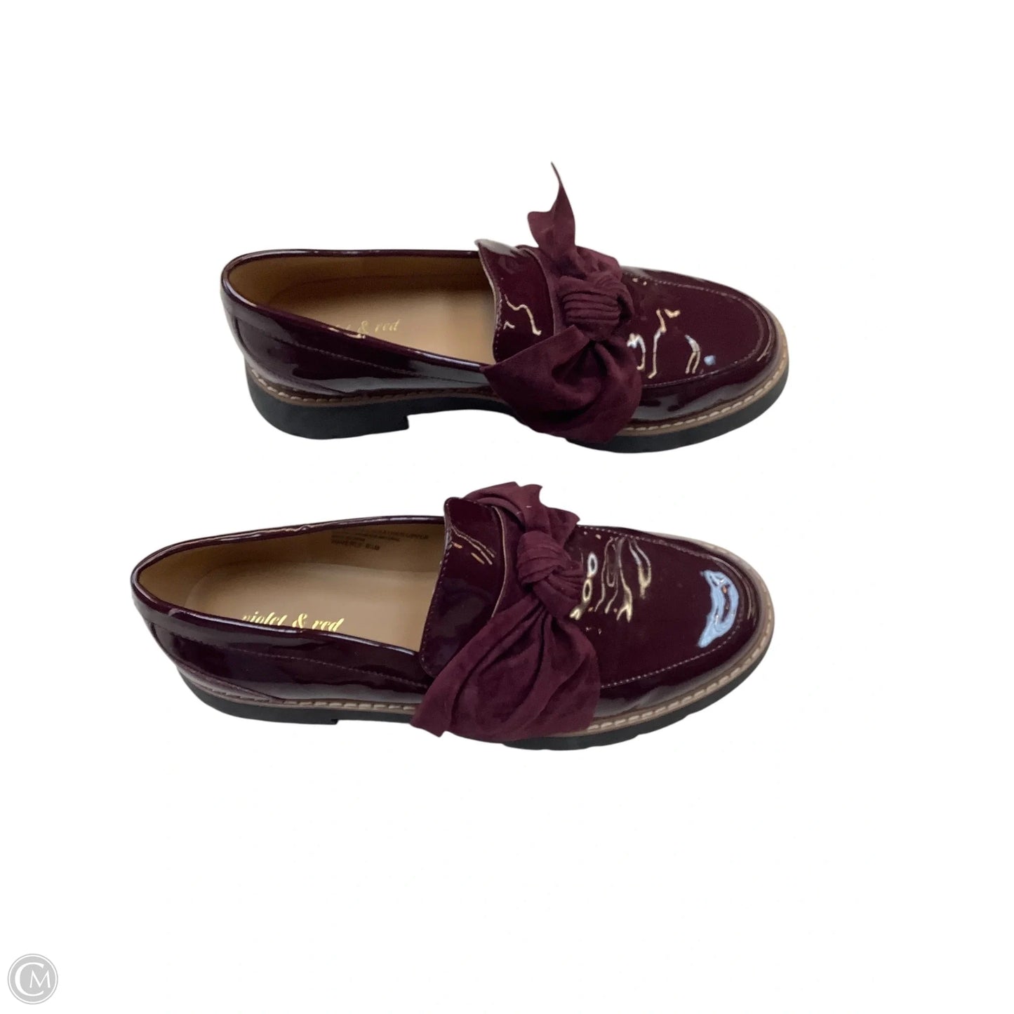 Shoes Flats By Cma In Maroon, Size: 9.5