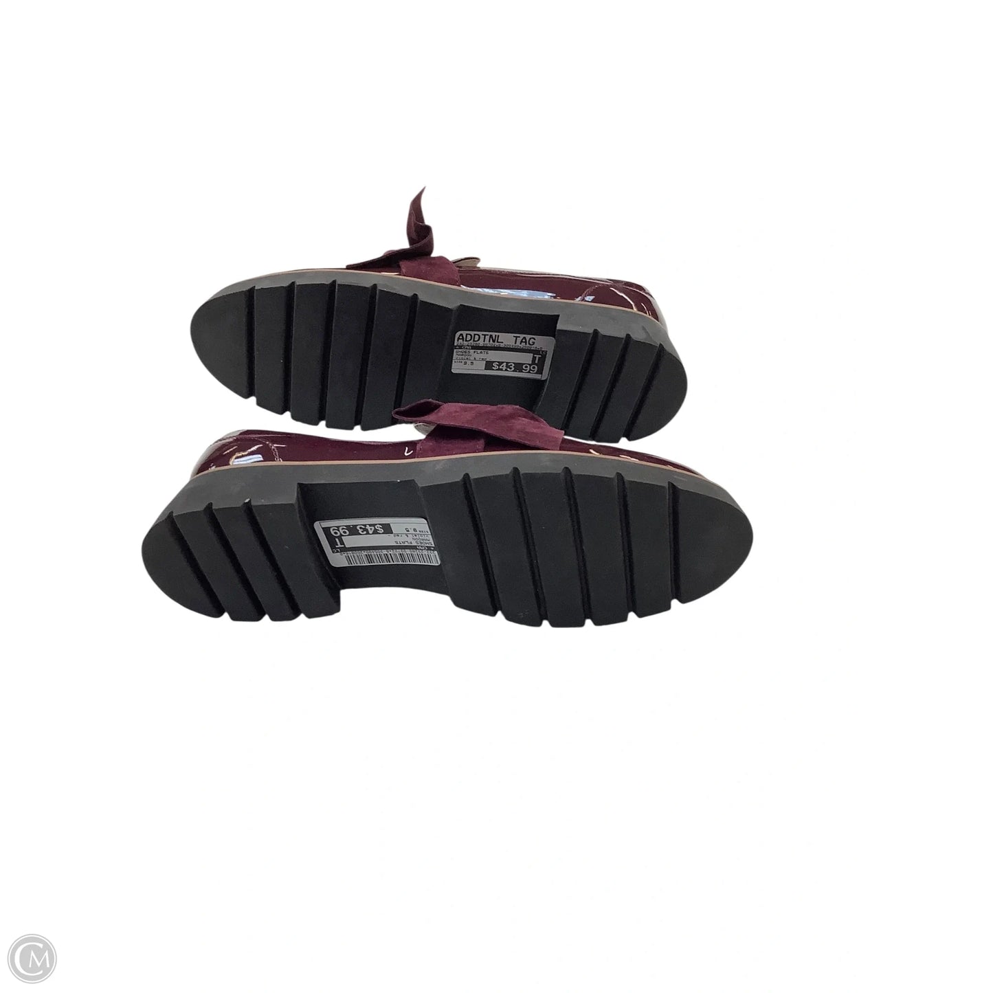 Shoes Flats By Cma In Maroon, Size: 9.5