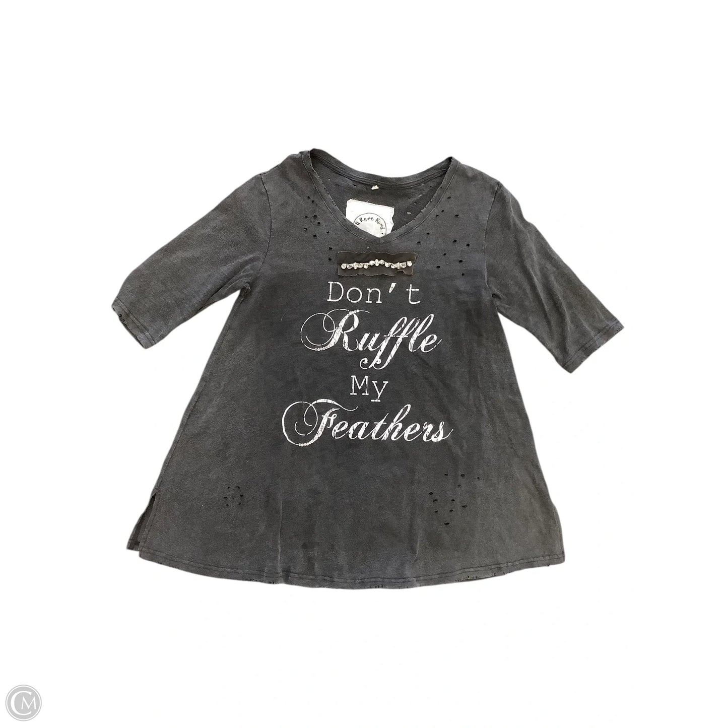 Tunic Short Sleeve By Cma In Black, Size: M