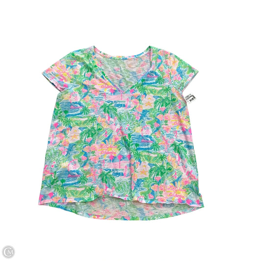 Top Short Sleeve Designer By Lilly Pulitzer In Multi-colored, Size: Xl