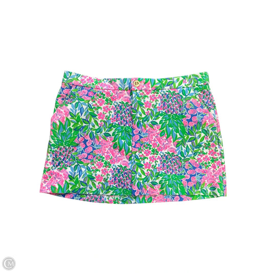 Skort Designer By Lilly Pulitzer In Green & Pink, Size: 12