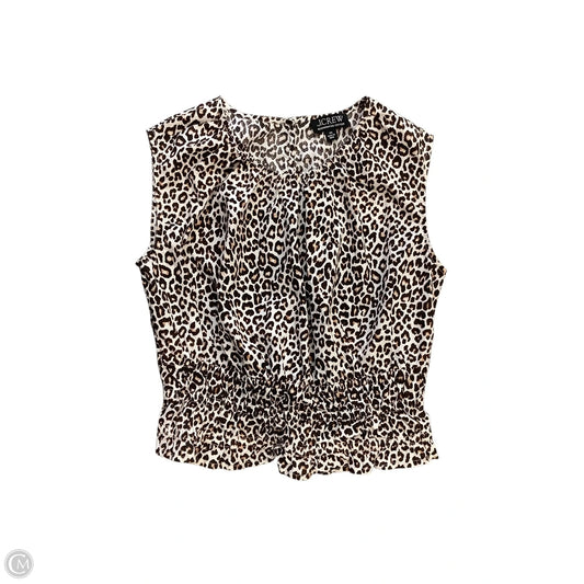 Top Sleeveless By J. Crew In Animal Print, Size: Xs