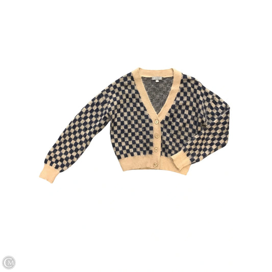 Sweater Cardigan By J. Crew In Blue & Brown, Size: Xs