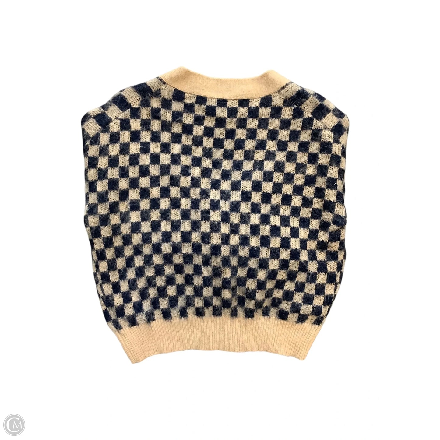 Sweater Cardigan By J. Crew In Blue & Brown, Size: Xs