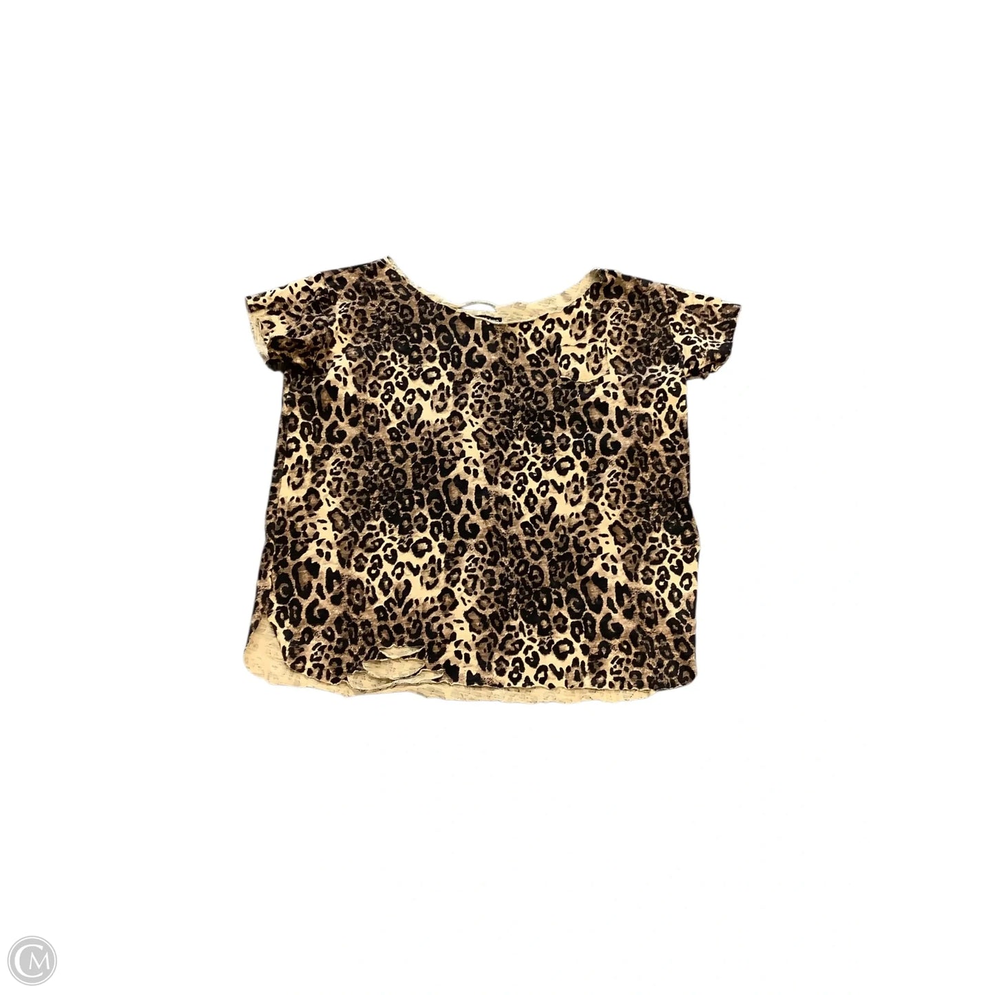 Top Short Sleeve By Cmb In Animal Print, Size: L