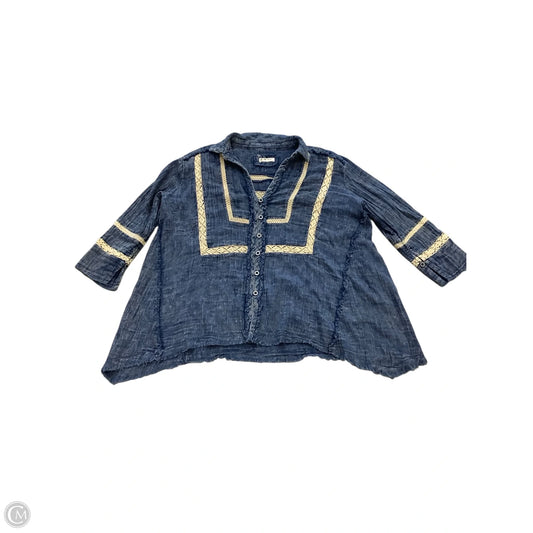 Tunic Long Sleeve By We The Free In Blue, Size: M
