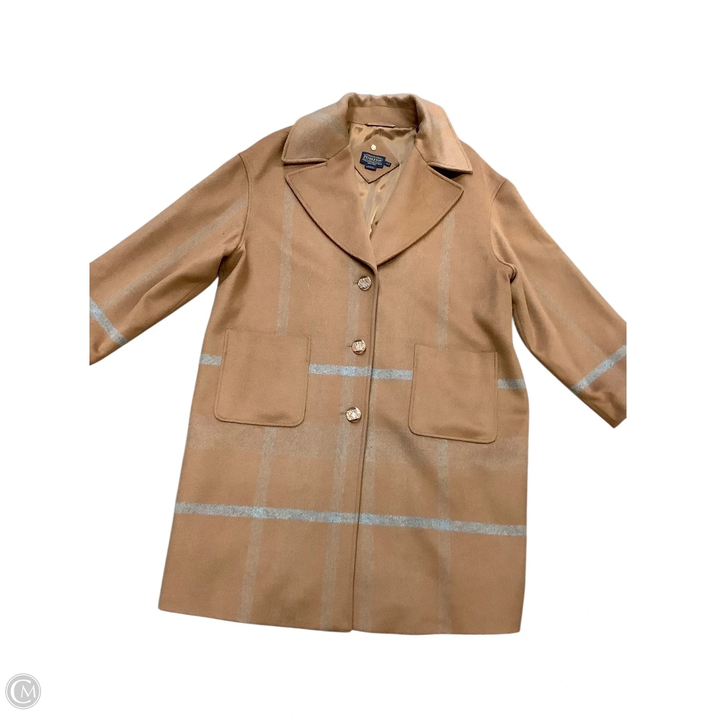 Coat Wool By Pendleton In Brown, Size: 18