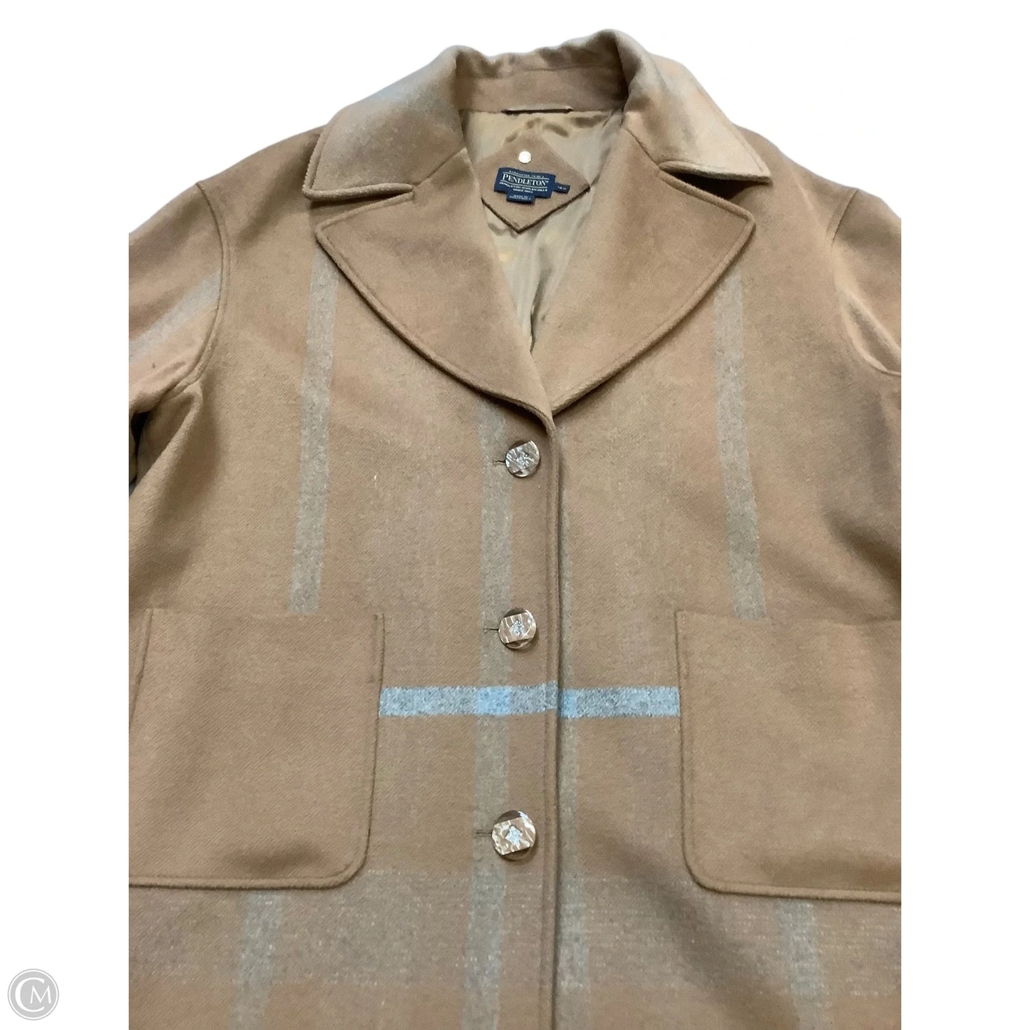 Coat Wool By Pendleton In Brown, Size: 18