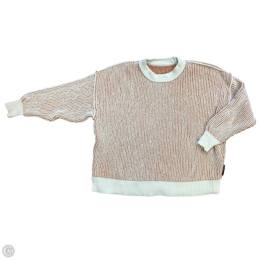 Sweater By Clothes Mentor In Tan & White, Size: Xl