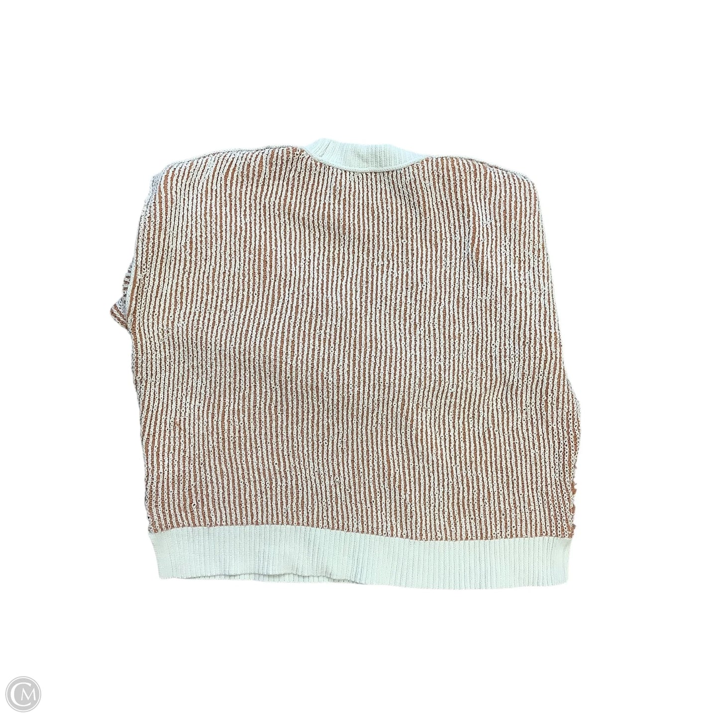 Sweater By Clothes Mentor In Tan & White, Size: Xl