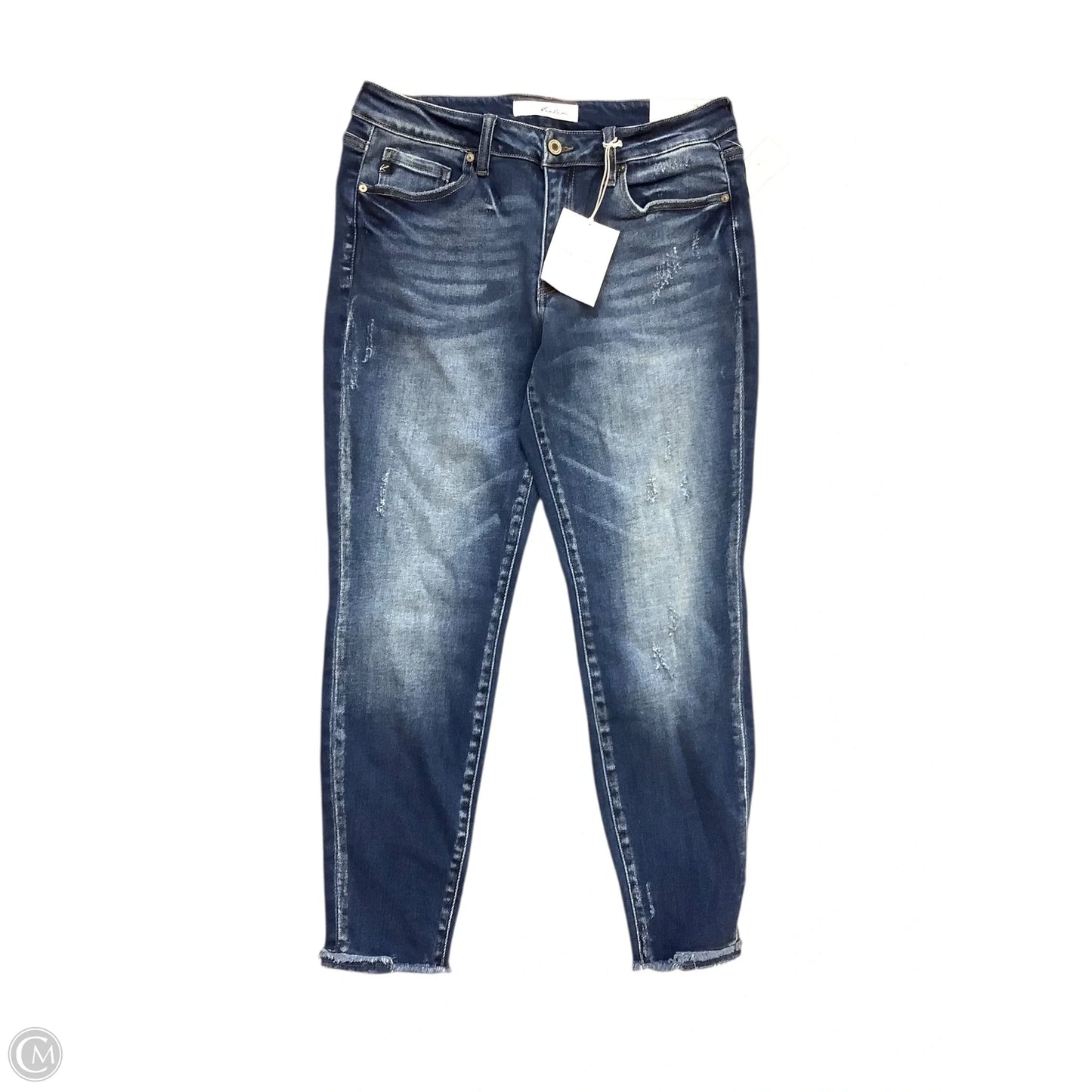 Jeans Skinny By Kancan In Blue Denim, Size: 12(13/30)