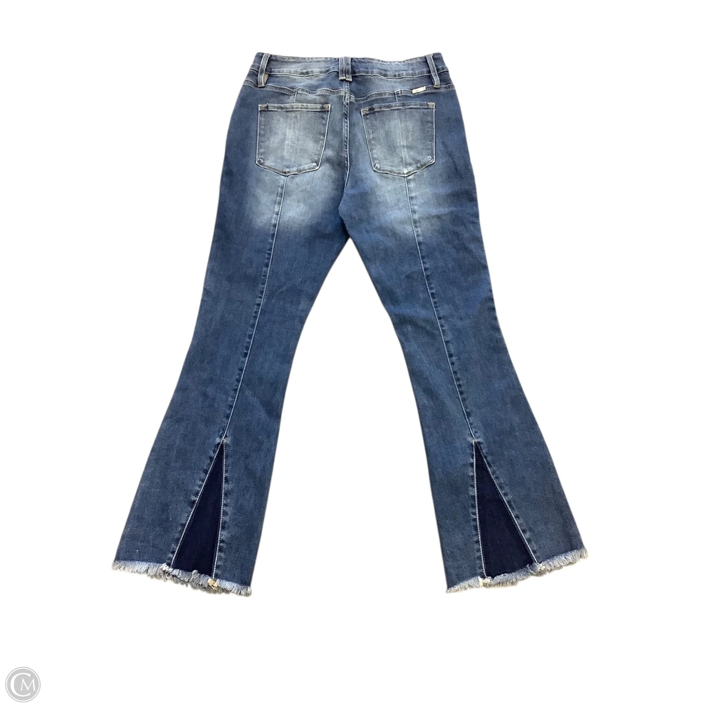 Jeans Flared By Kancan In Blue Denim, Size: 14