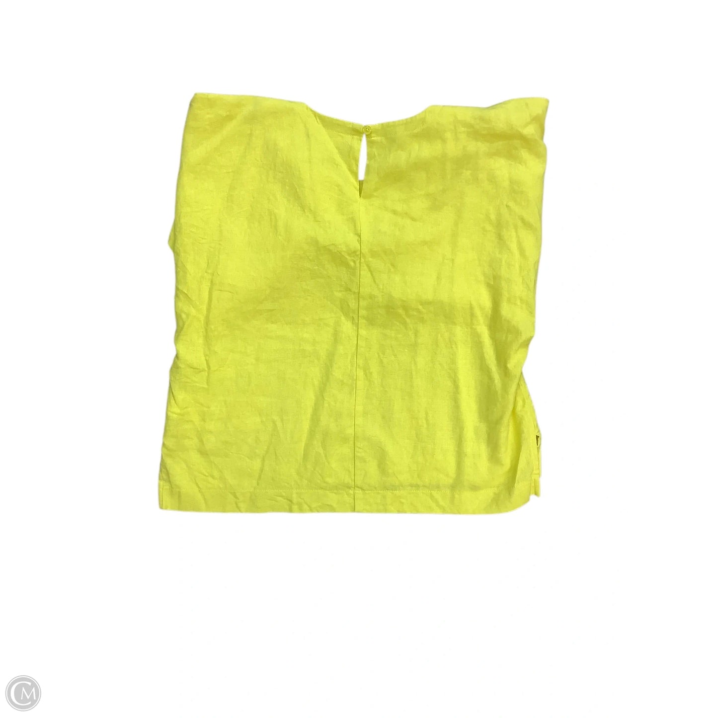 Top Short Sleeve By Dkny In Yellow, Size: S