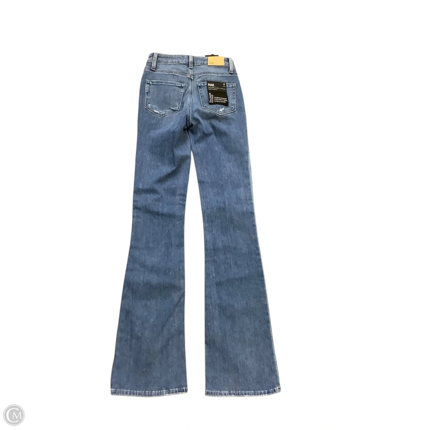 Jeans Boot Cut By Paige In Blue Denim, Size: 0