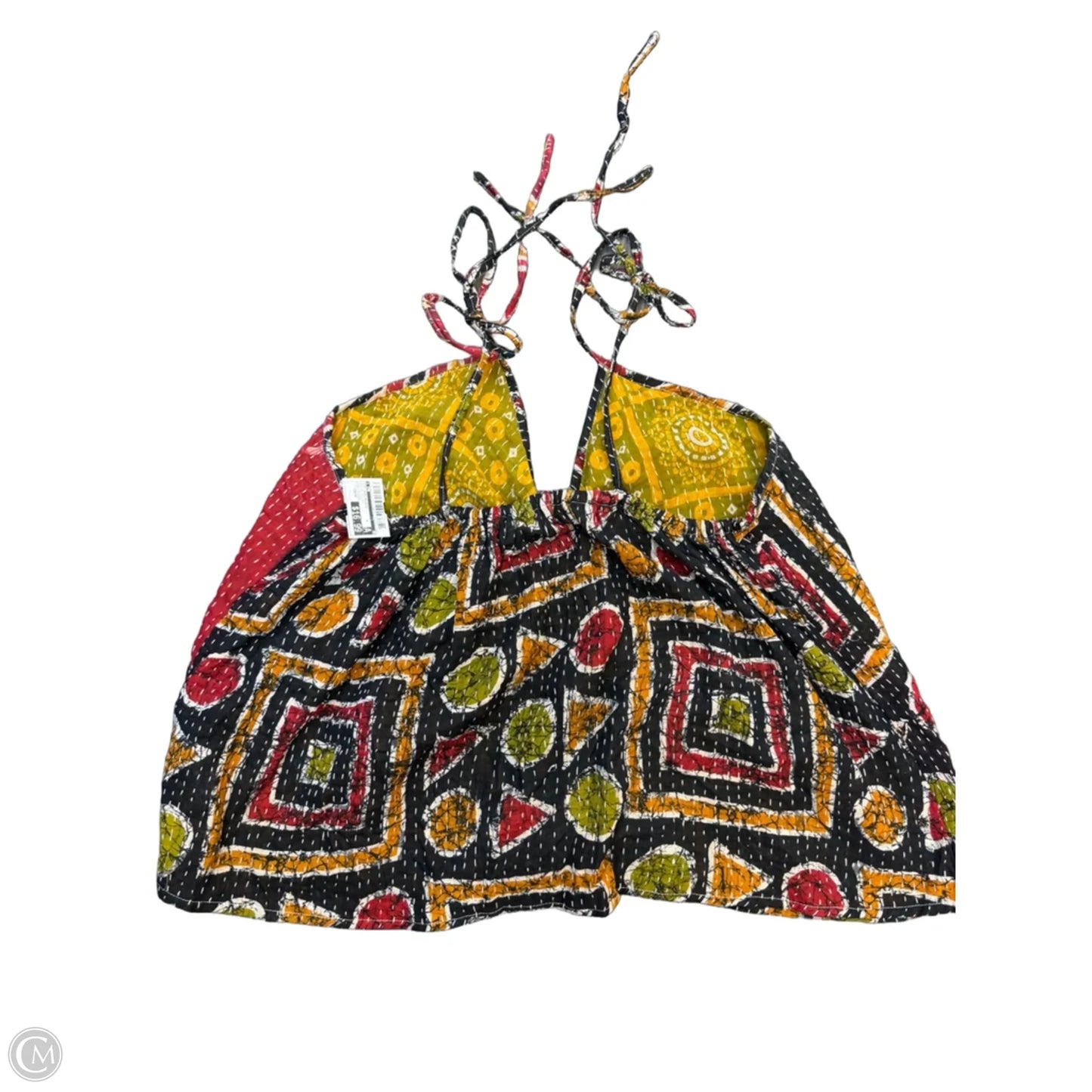 Top Sleeveless By Cmb In Red & Yellow, Size: Osfm