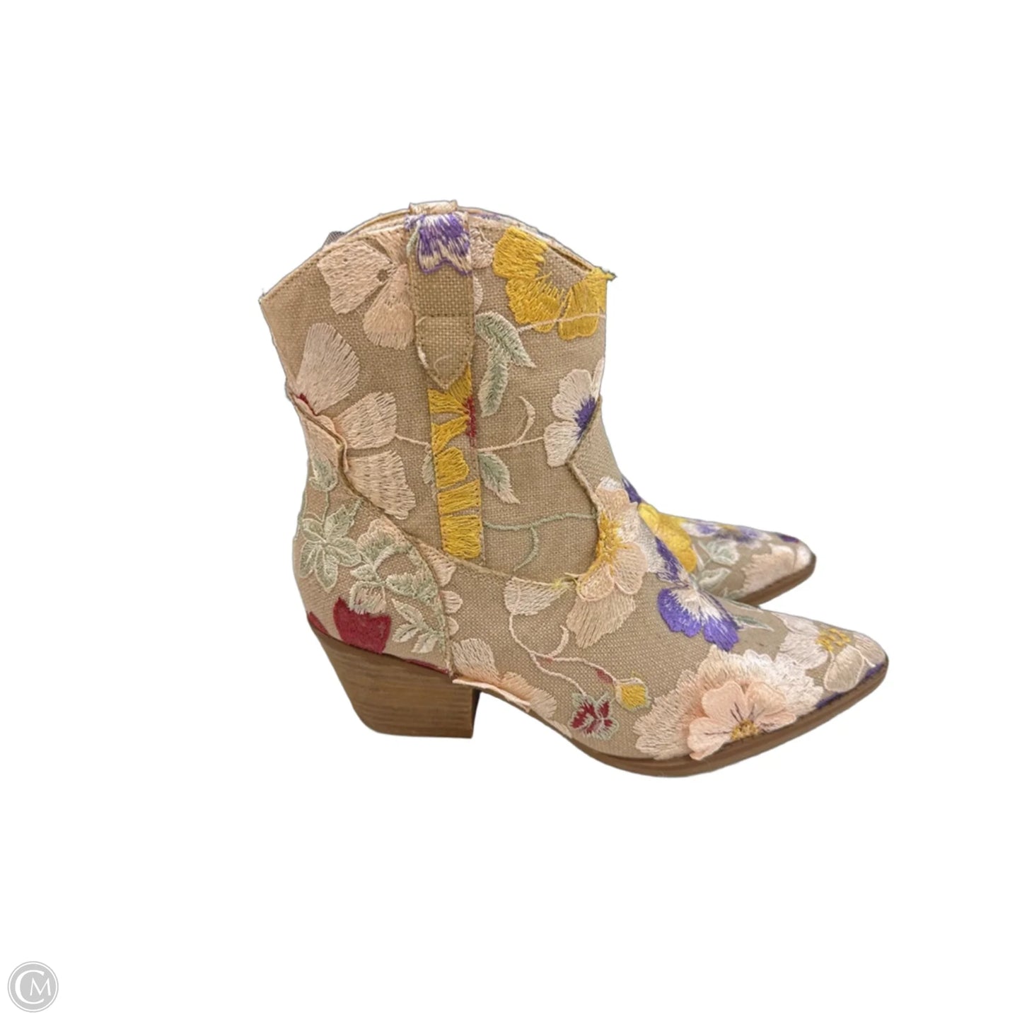 Boots Ankle Heels By Oasis Society In Floral Print, Size: 9