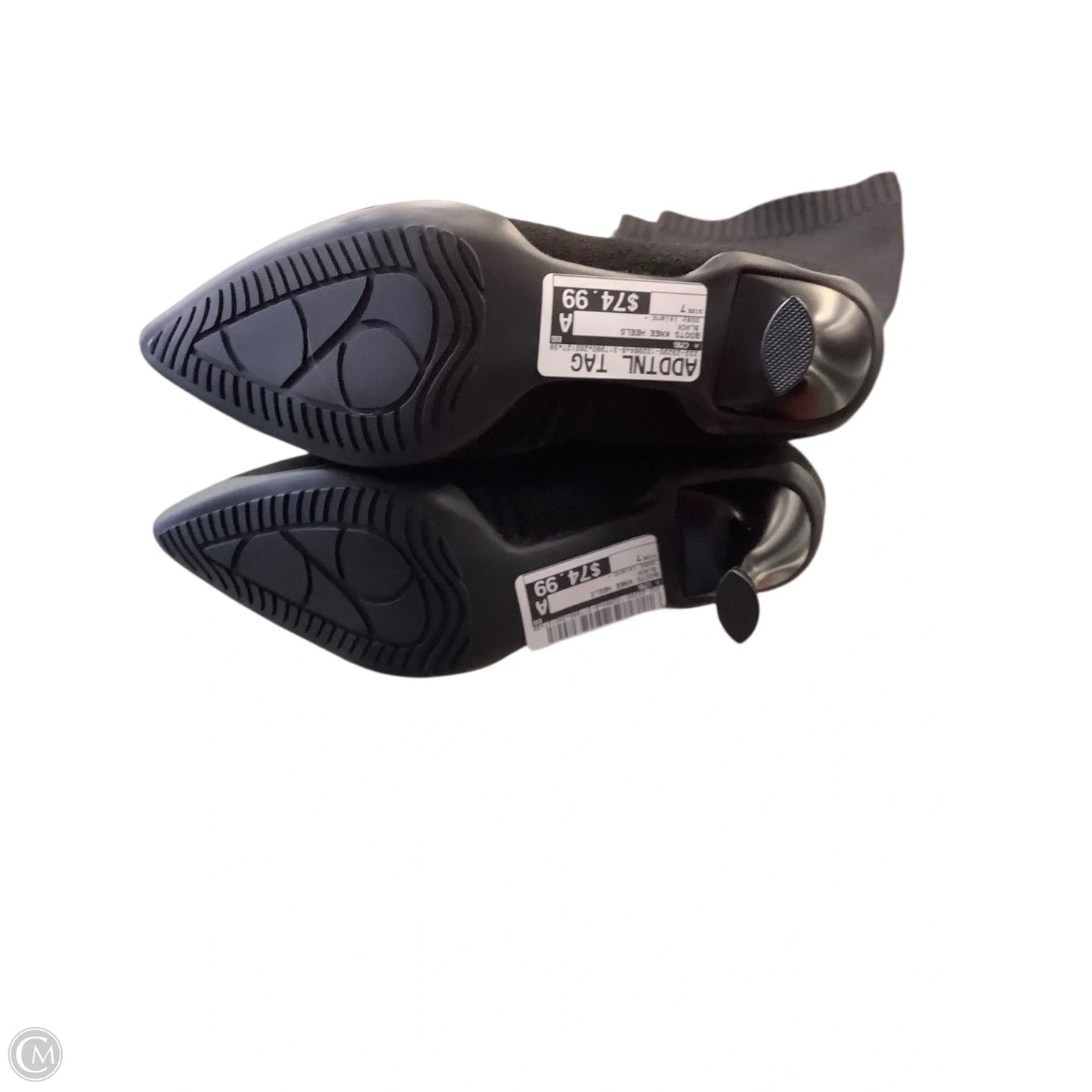 Boots Knee Heels By Cmb In Black, Size: 7