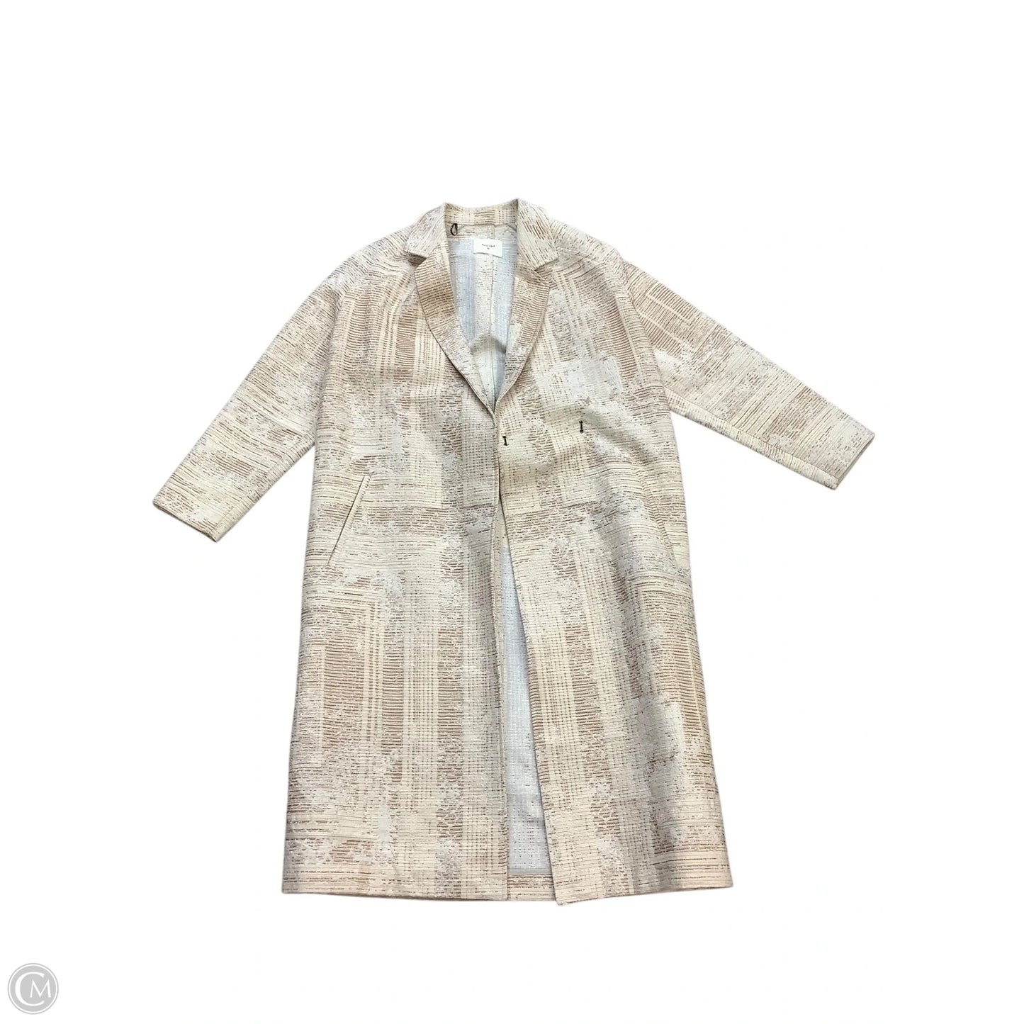 Coat Trench Coat By Cma In Tan, Size: Xs