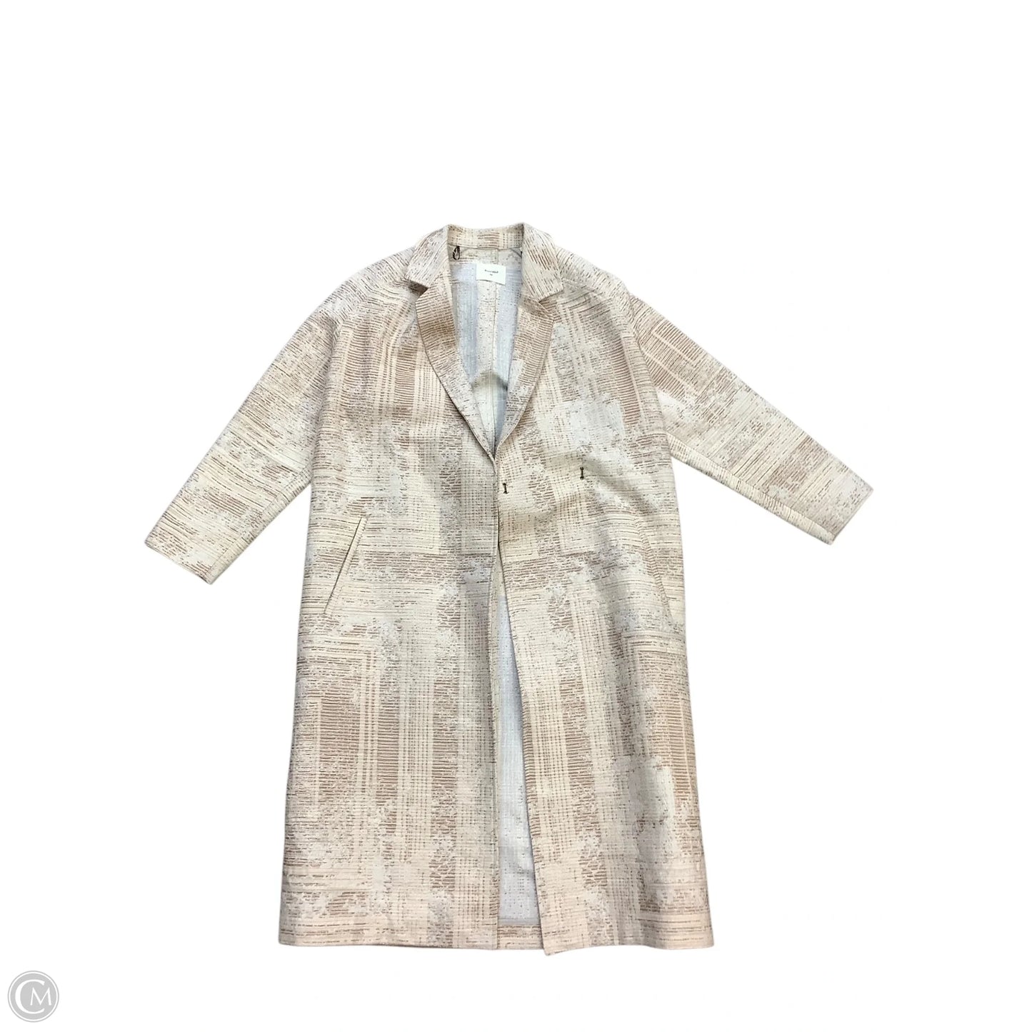 Coat Trench Coat By Cma In Tan, Size: Xs