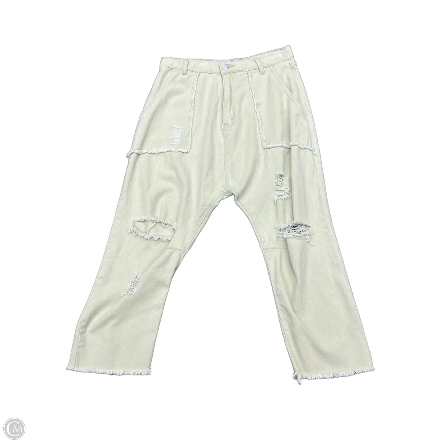 Jeans Straight By Pol In Tan Denim, Size: L