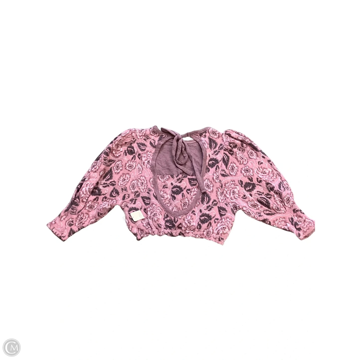 Blouse Long Sleeve By Free People In Pink, Size: L