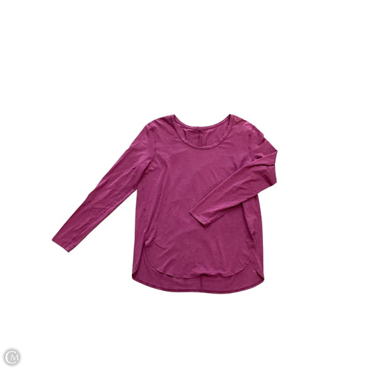 Athletic Top Long Sleeve Crewneck By Lululemon In Purple, Size: L