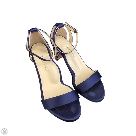 Sandals Heels Block By Cma In Blue & Orange, Size: 8(38)