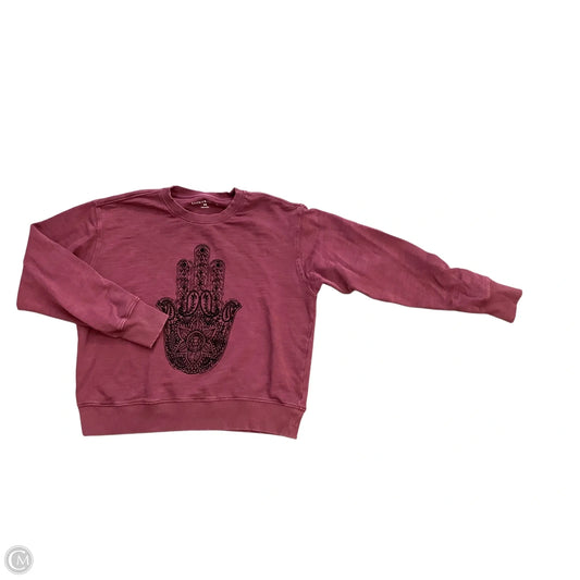 Sweatshirt Crewneck By Lucky Brand In Maroon, Size: Xs