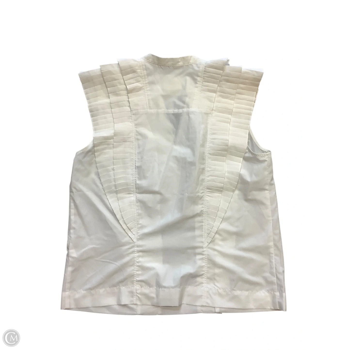 Blouse Sleeveless By Maeve In White, Size: M