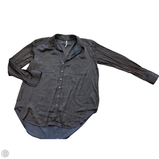 Blouse Long Sleeve By Anthropologie In Black, Size: M