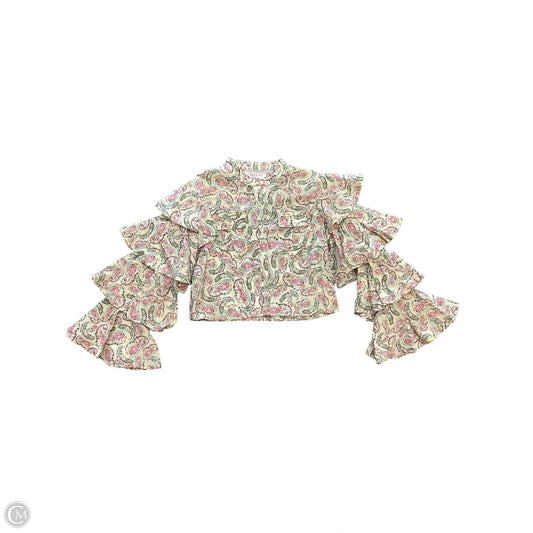 Top Long Sleeve By Clothes Mentor In Cream, Size: S