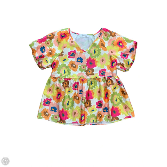 Top Short Sleeve By Clothes Mentor In Floral Print, Size: S