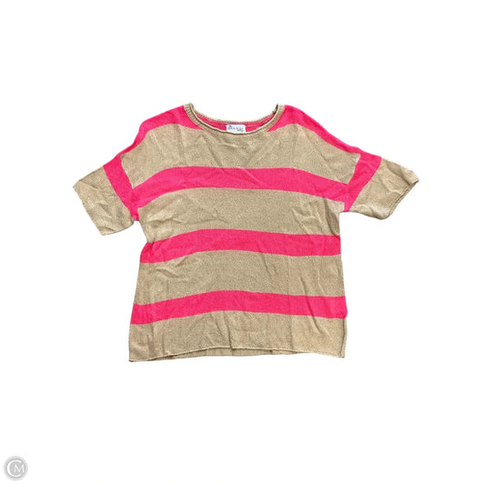 Top Short Sleeve By Clothes Mentor In Pink & Tan, Size: S