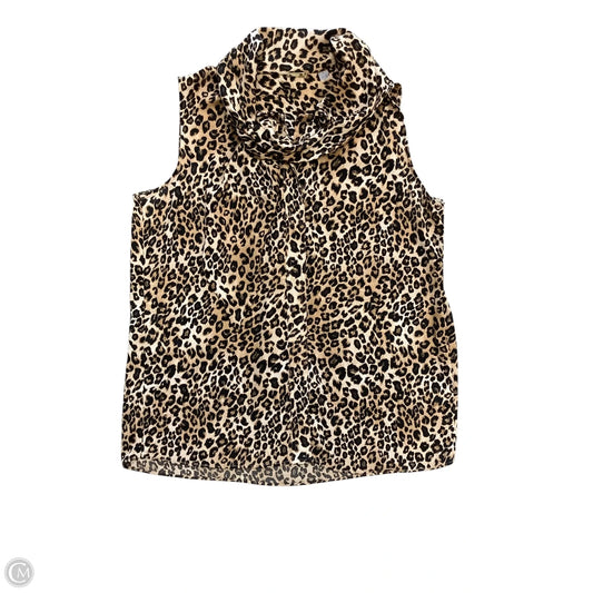 Blouse Sleeveless By Tahari In Animal Print, Size: M