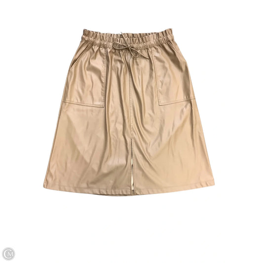 Skirt Midi By Ava & Viv In Tan, Size: 1x