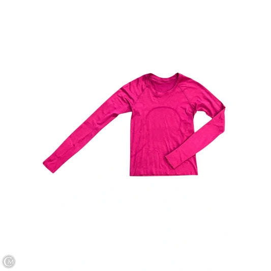 Athletic Top Long Sleeve Crewneck By Lululemon In Pink, Size: 4